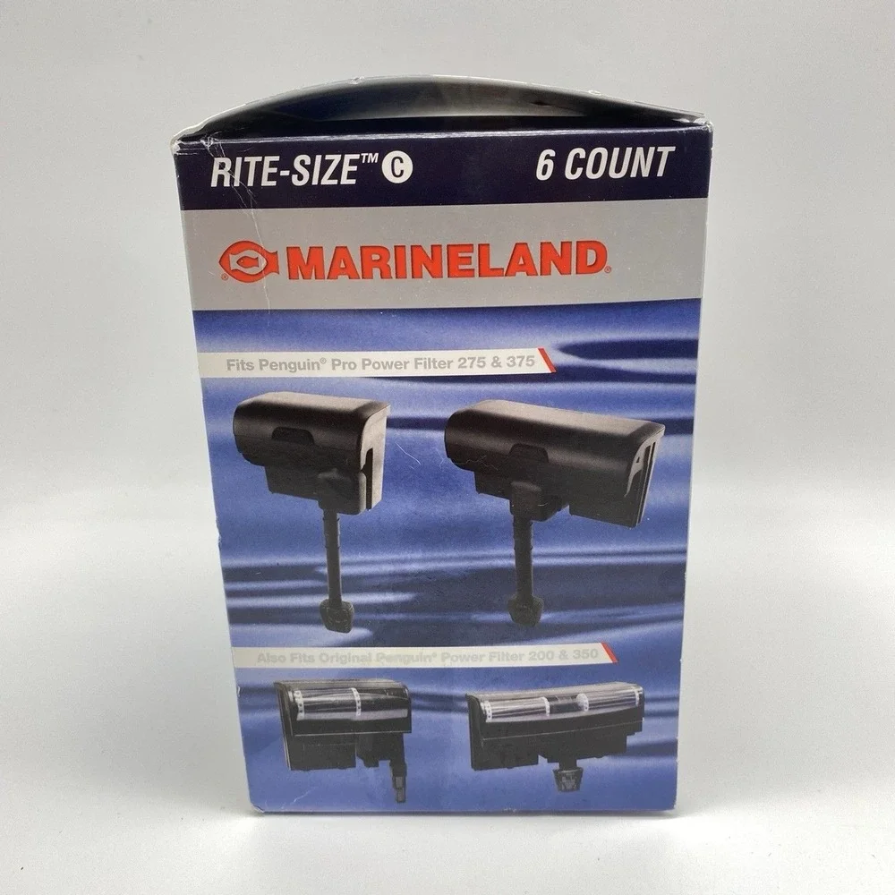 Marineland Rite-Size C Filter Replacement Penguin Power Cartridge 6 Count Box